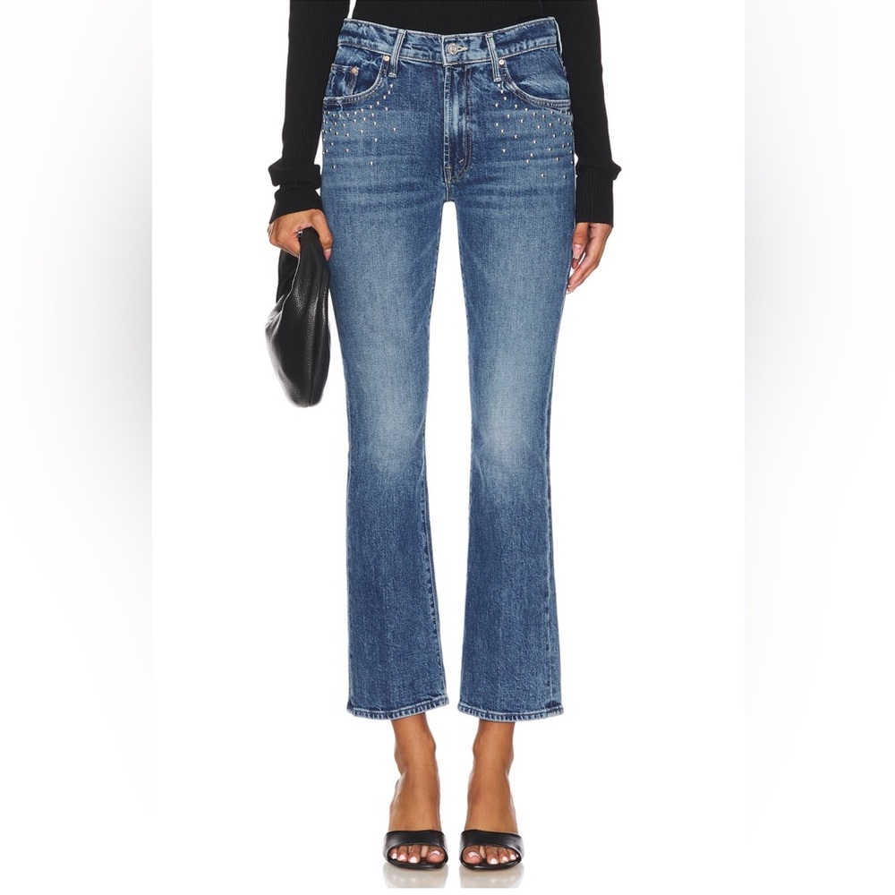 MOTHER Denim Insider Flood in Metal Magic, sz 25